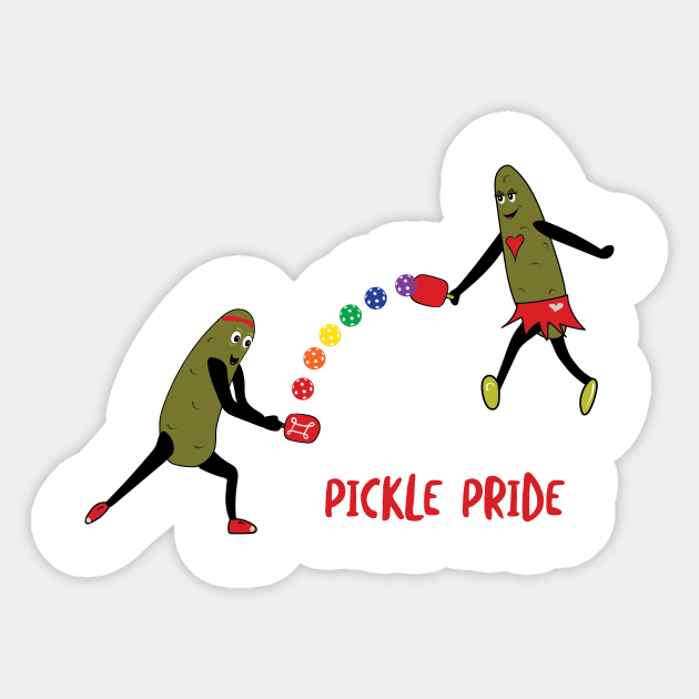 Pickleball Pickle Pride Sticker by whyitsme